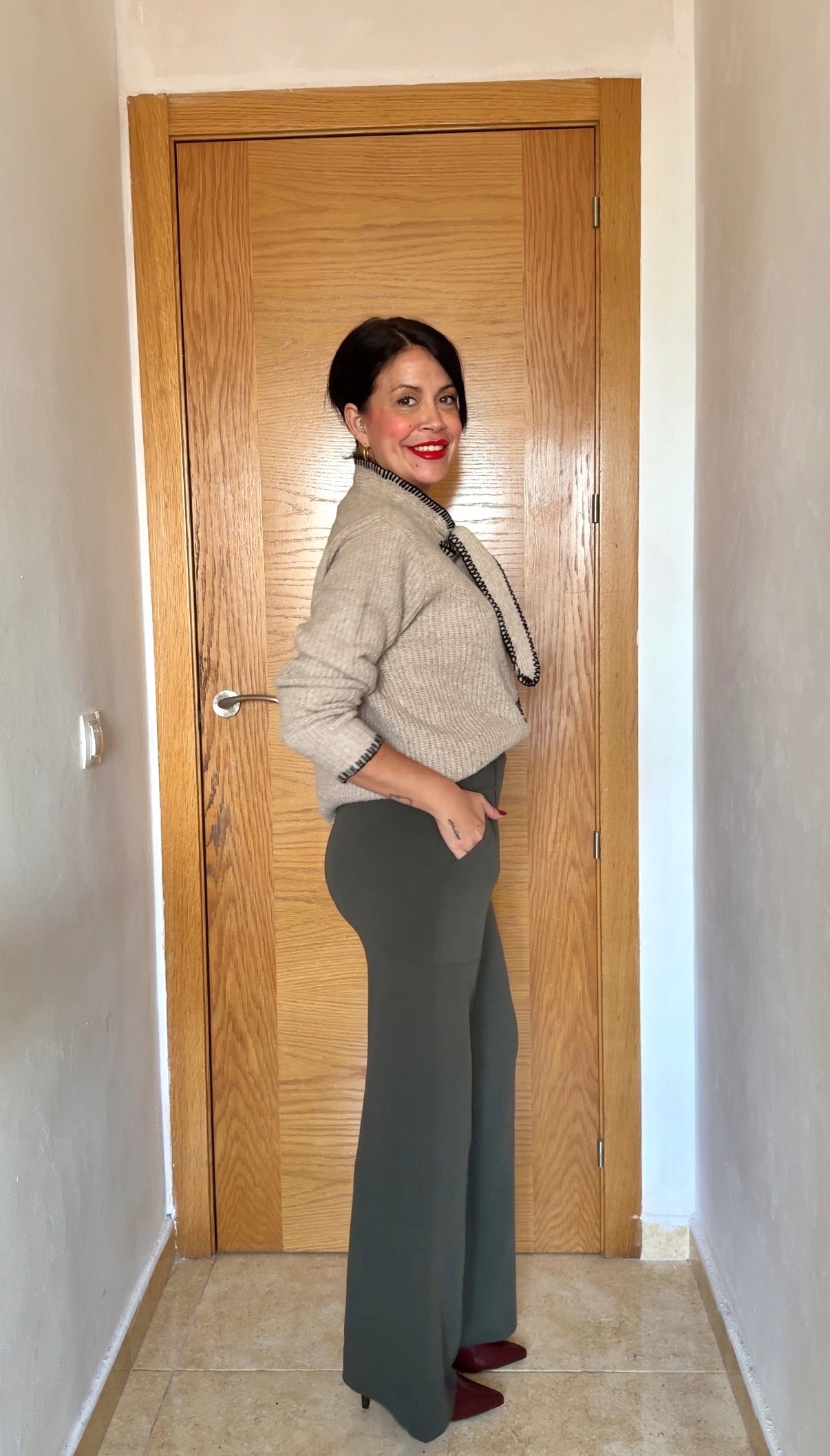 Jersey-rebeca combi lazo