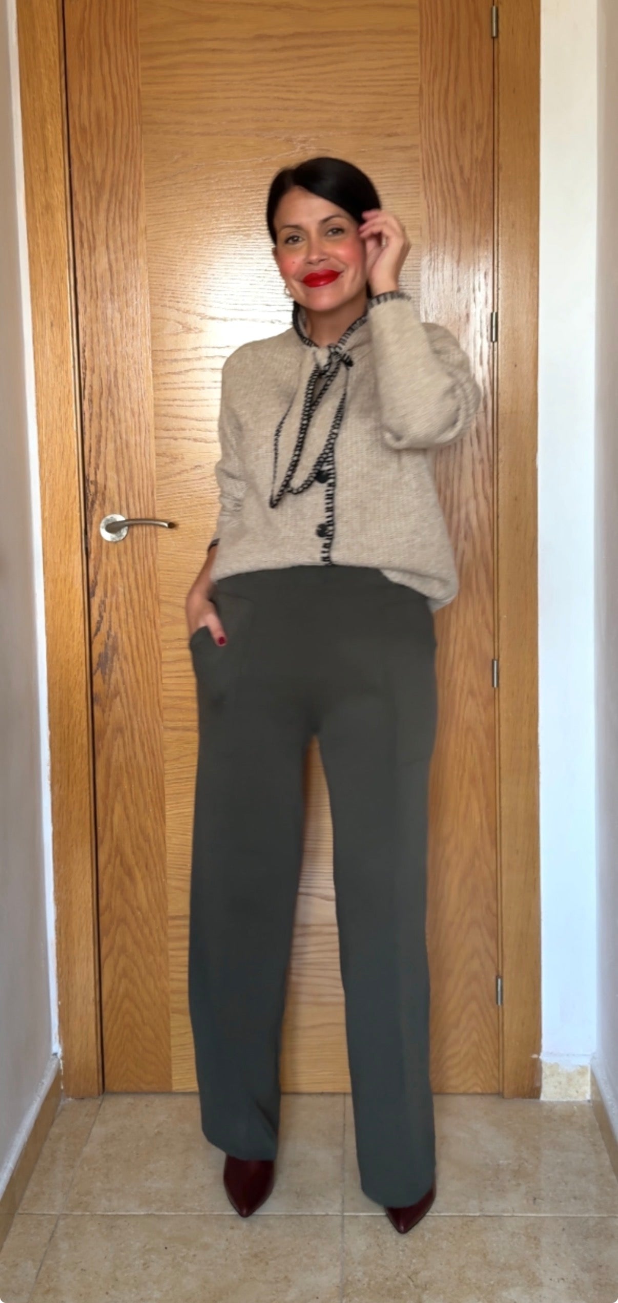 Jersey-rebeca combi lazo