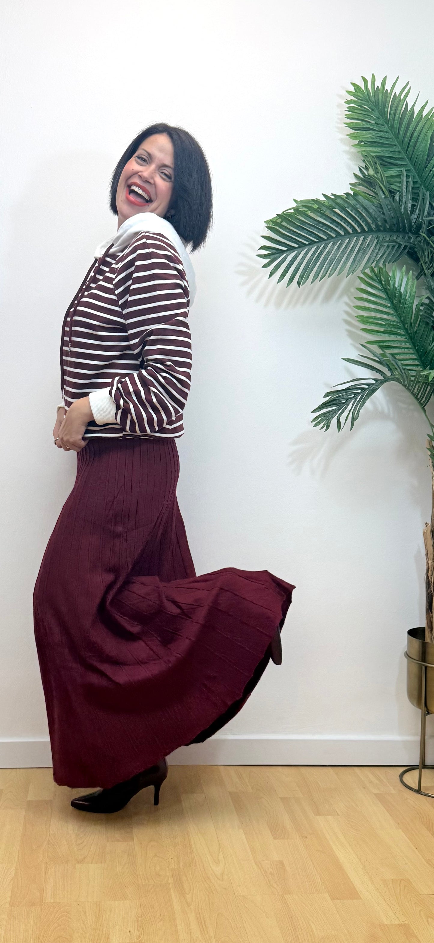 Sudadera Navy burdeos