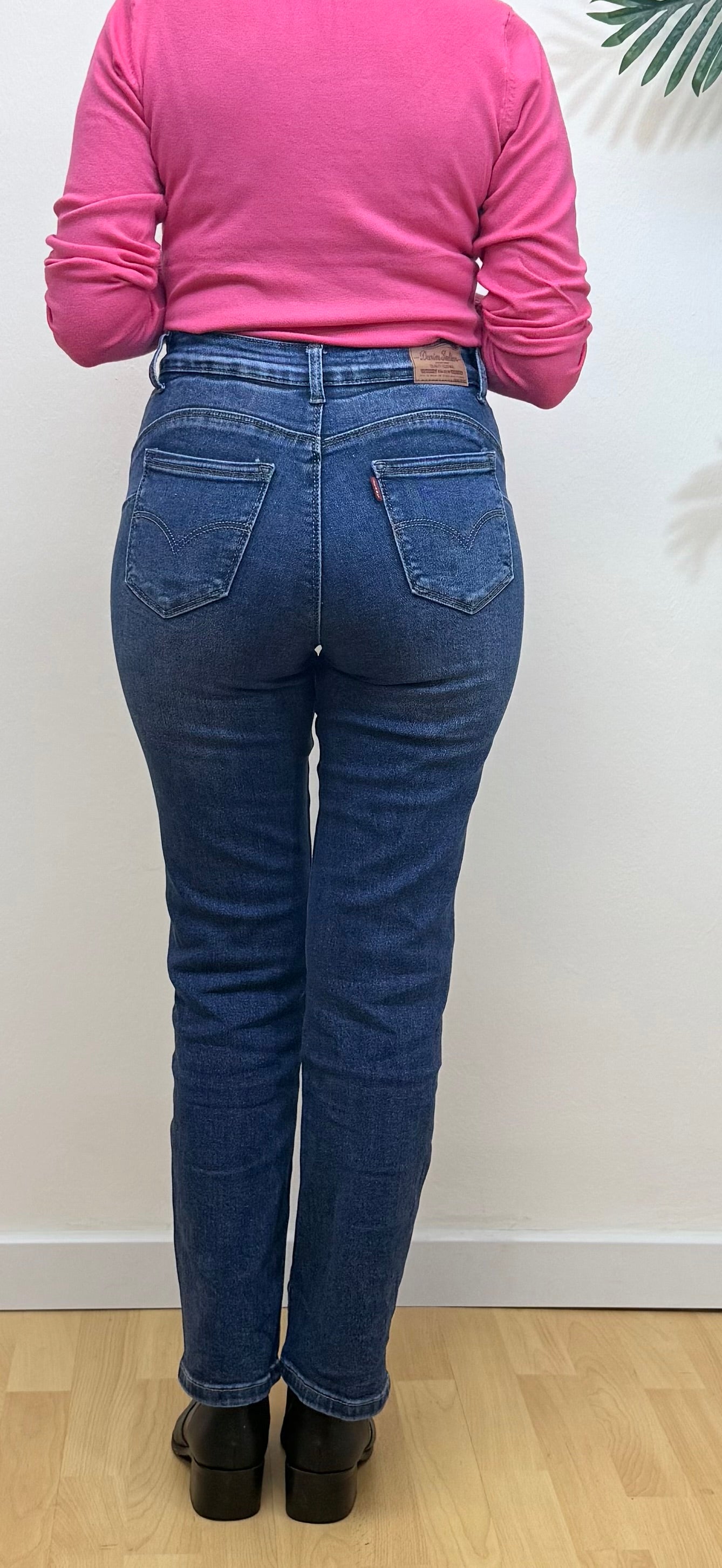 Jeans faja reductora azul