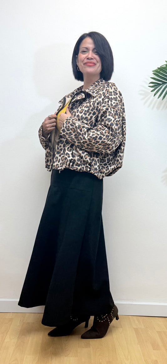 Chaqueta Antelina bomber print detalles