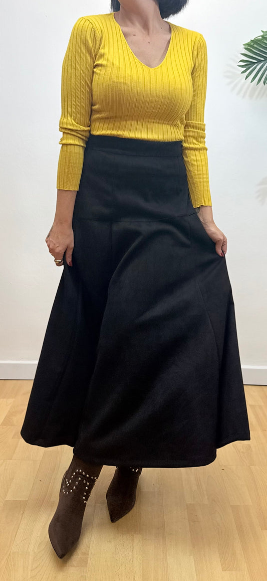 Falda Antelina negra