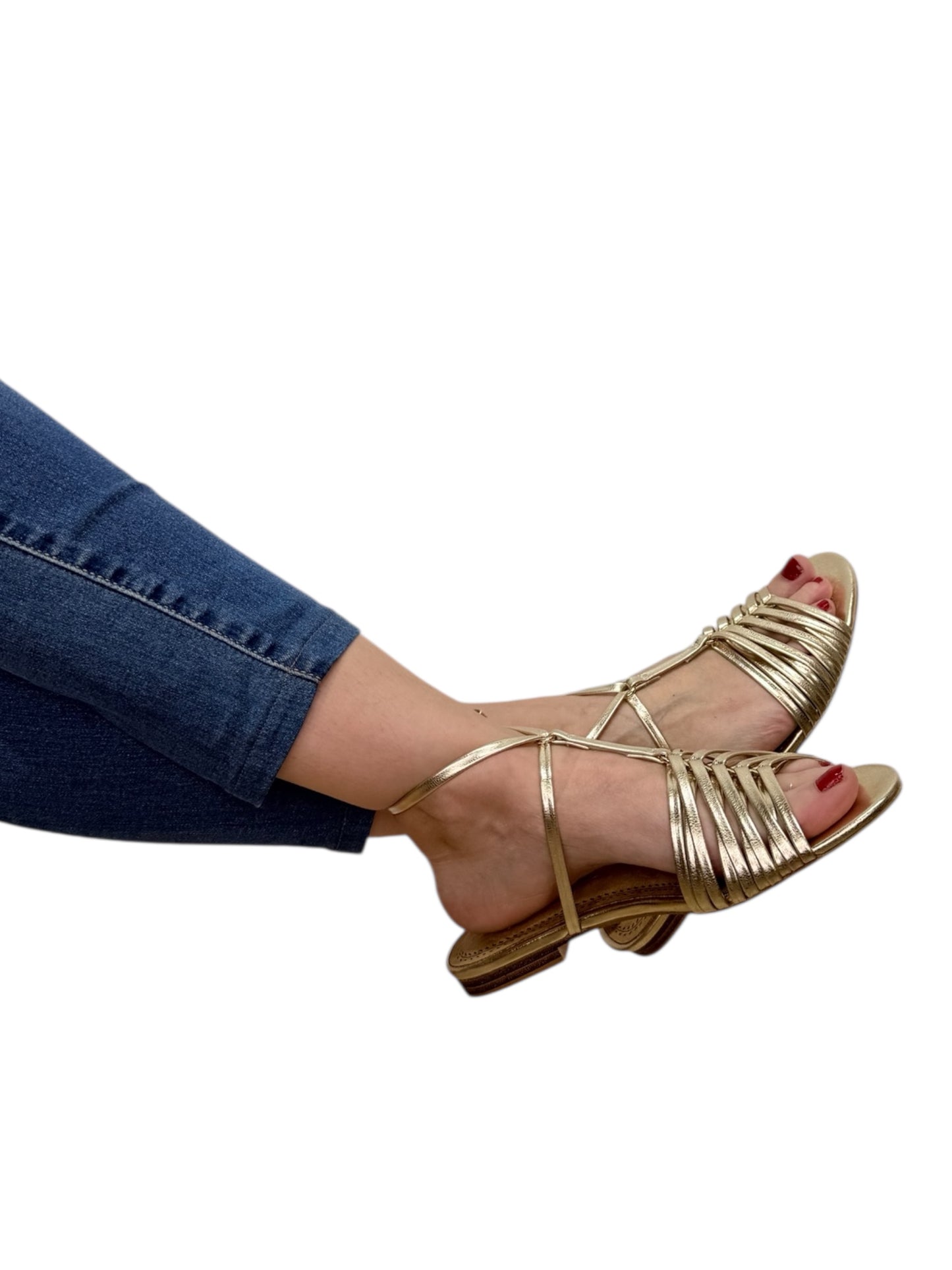 Sandalias cangrejera dorado