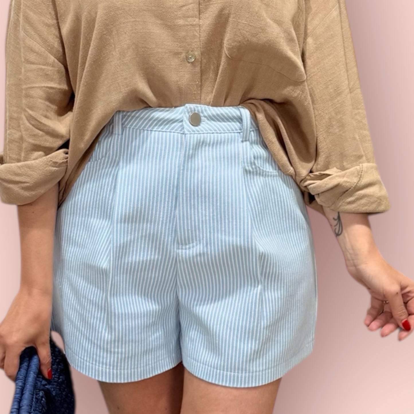 Camisa lino camel
