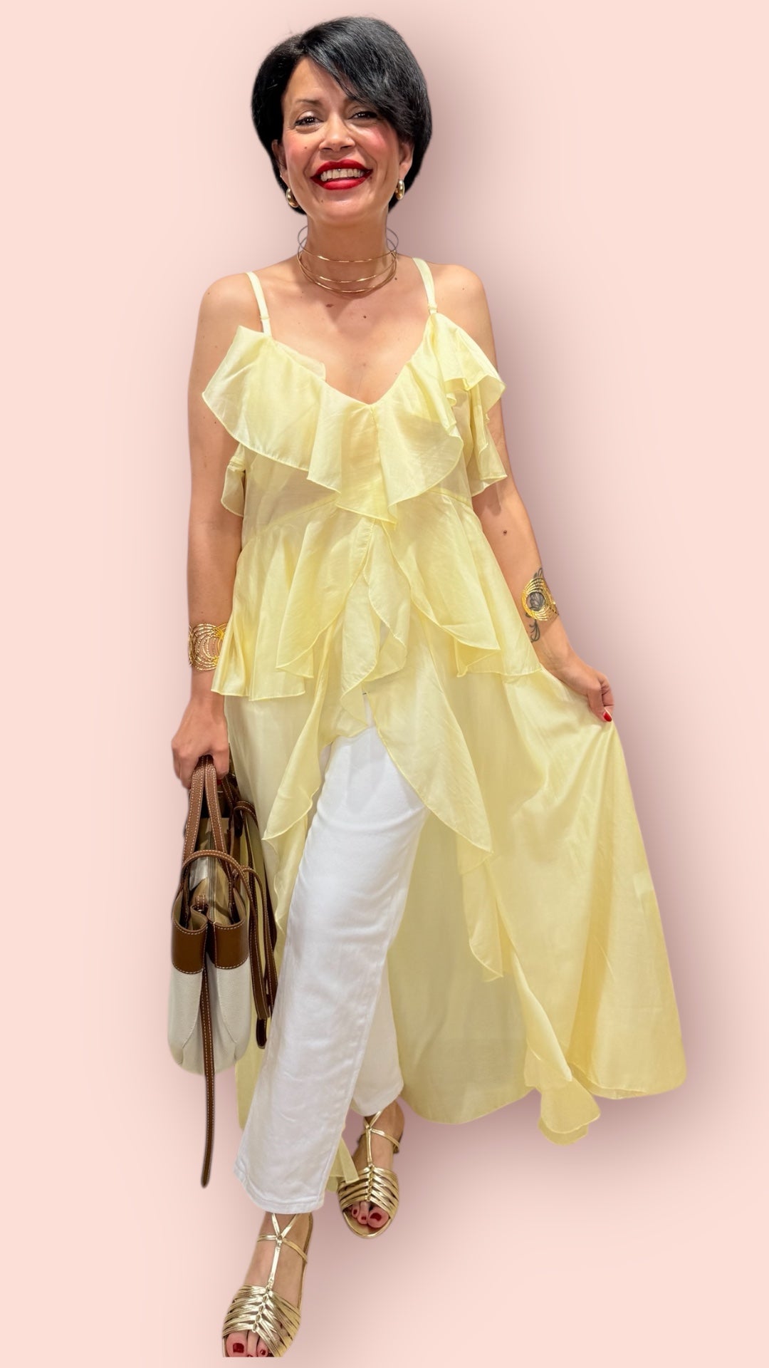 Top Volantes amarillo
