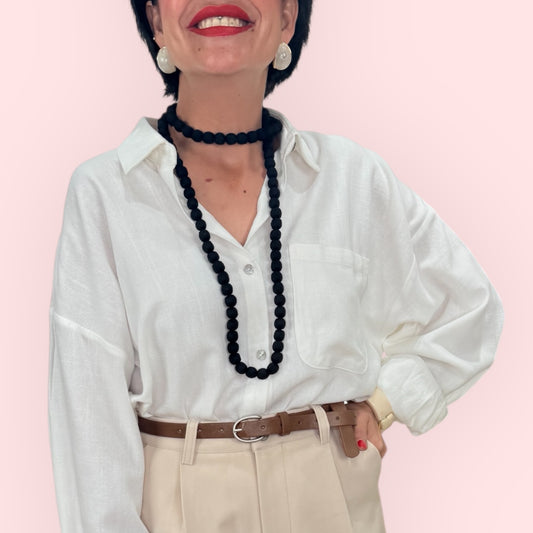 Collar negro pearls
