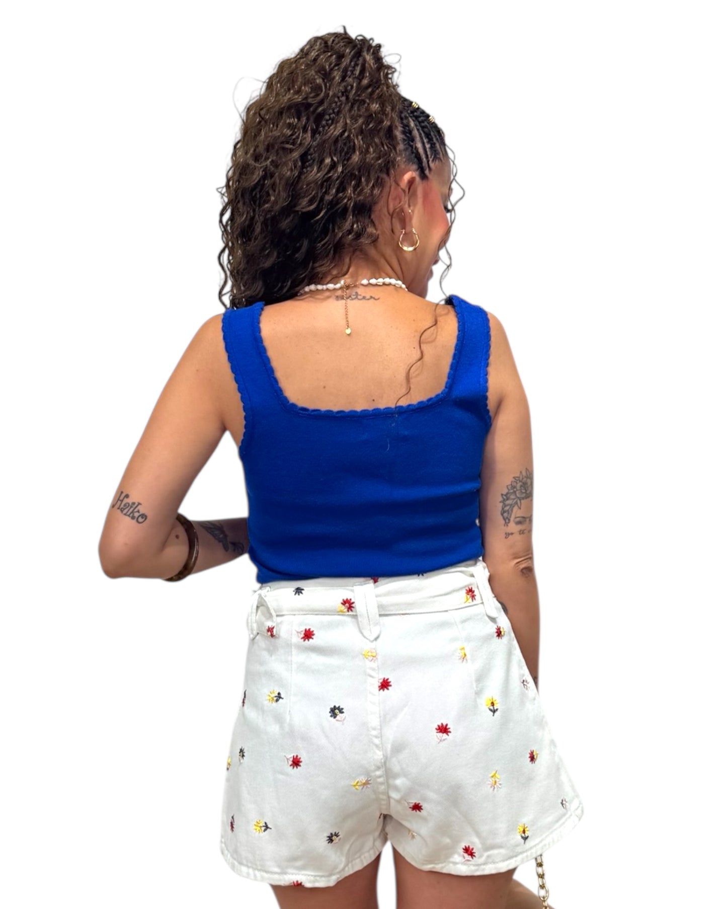 Short Flores denim