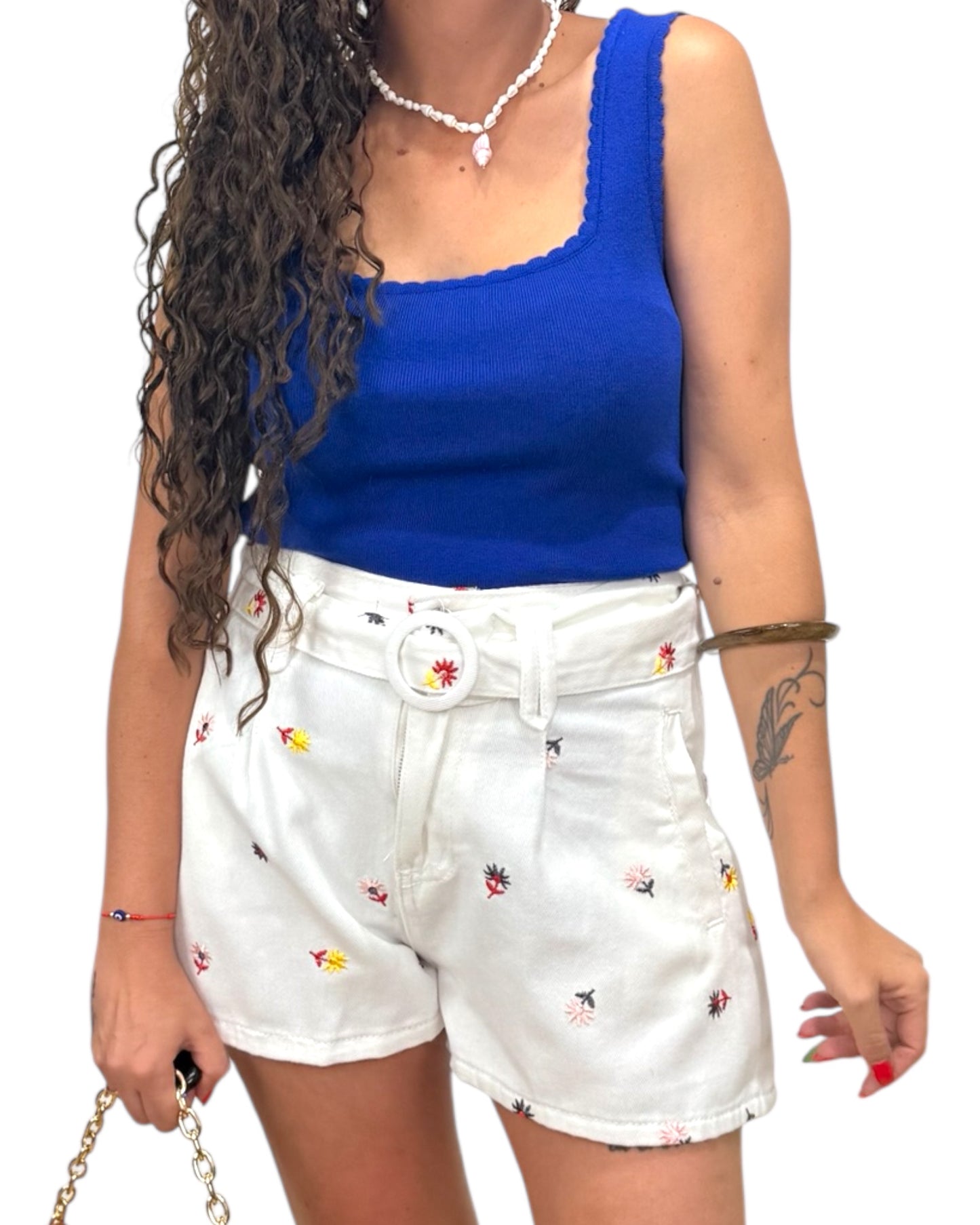Short Flores denim