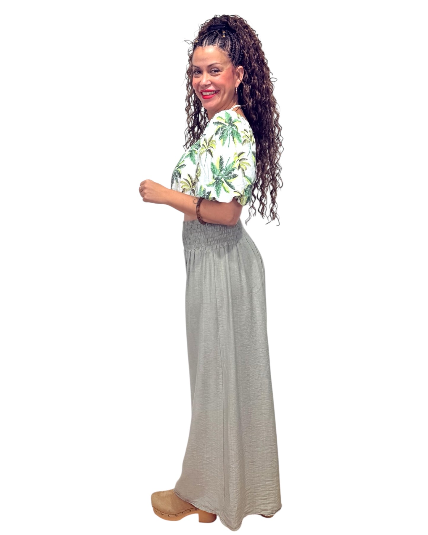 Pantalón nido de abeja kakhi
