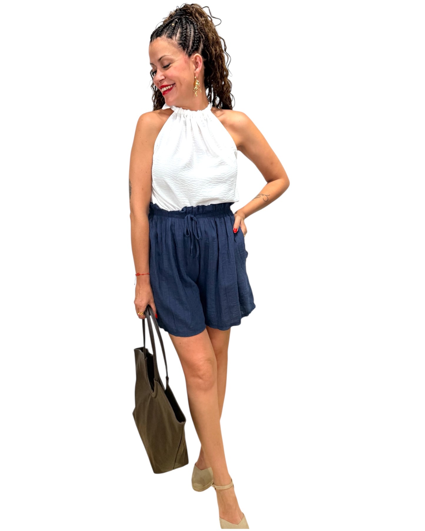 Top Halter blanco