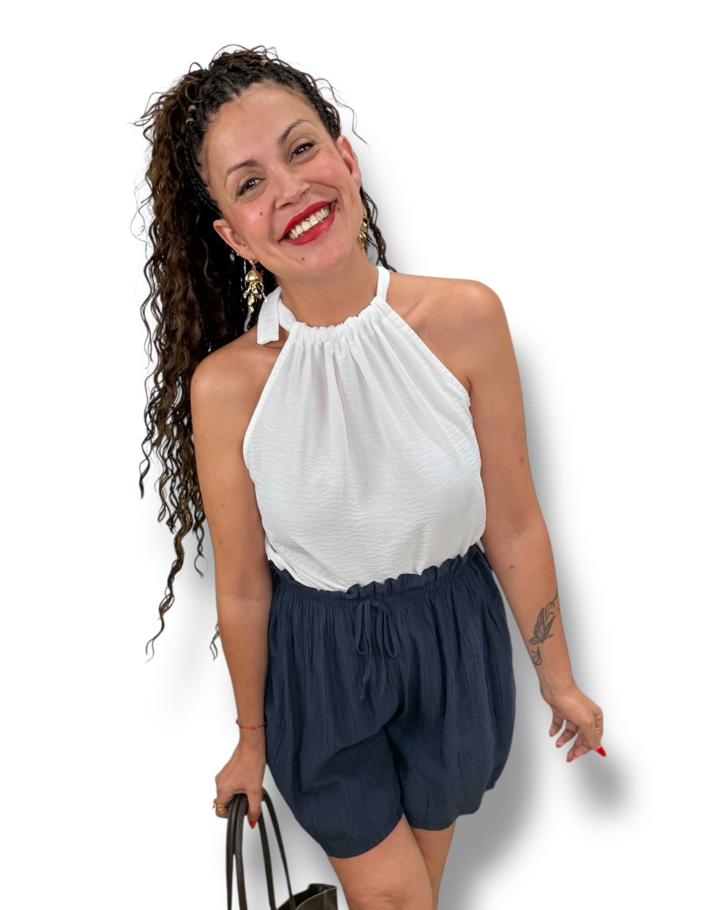 Top Halter blanco