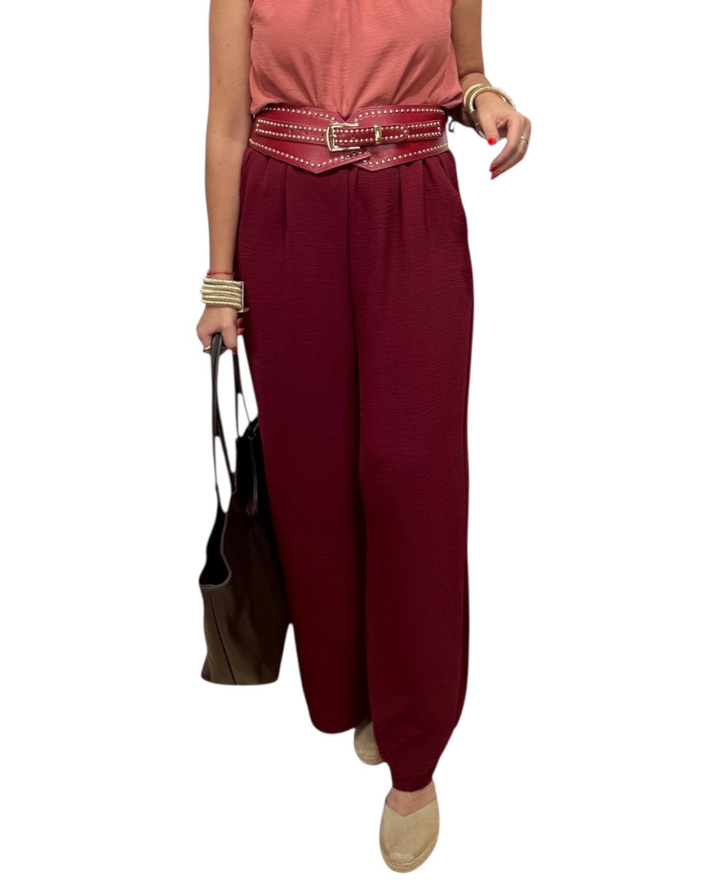 Pantalón burdeos