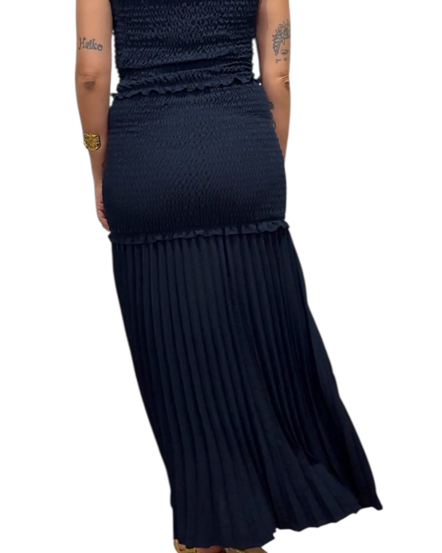 Conjunto nido de abeja azul marino