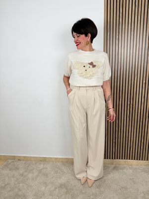 Pantalón vestir crudo