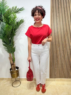 Mom fit blanco