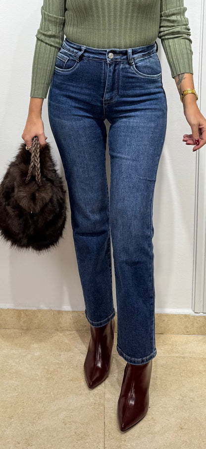 Jeans faja reductora azul