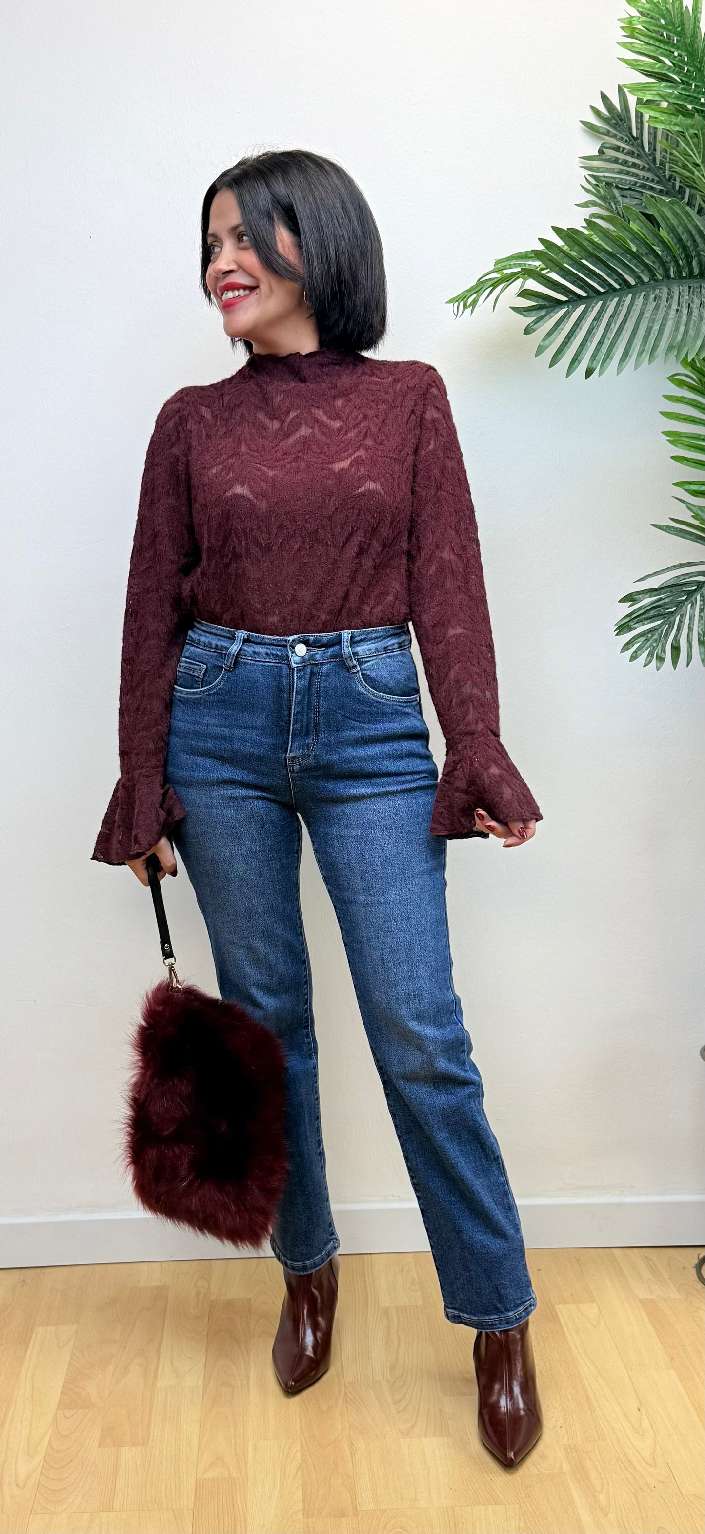 Jeans faja reductora azul