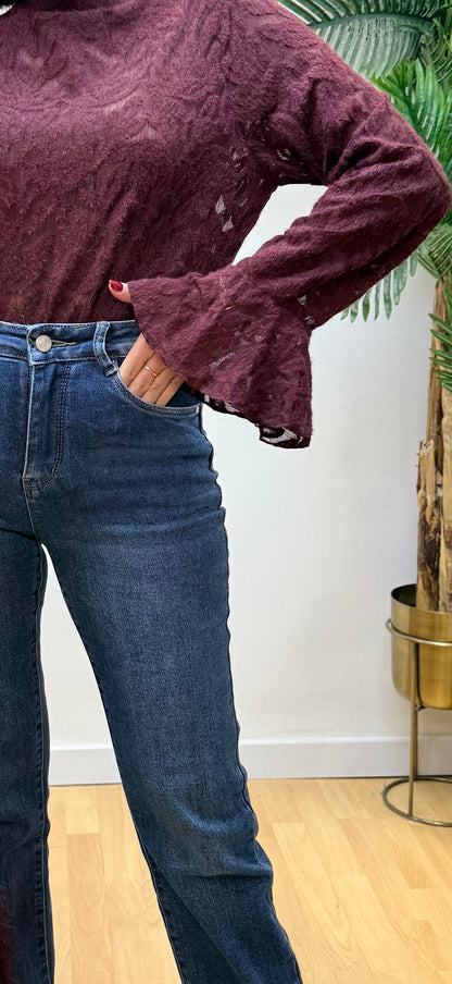 Jeans faja reductora azul