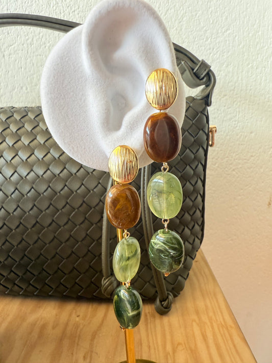 Pendientes 4 bolas colores