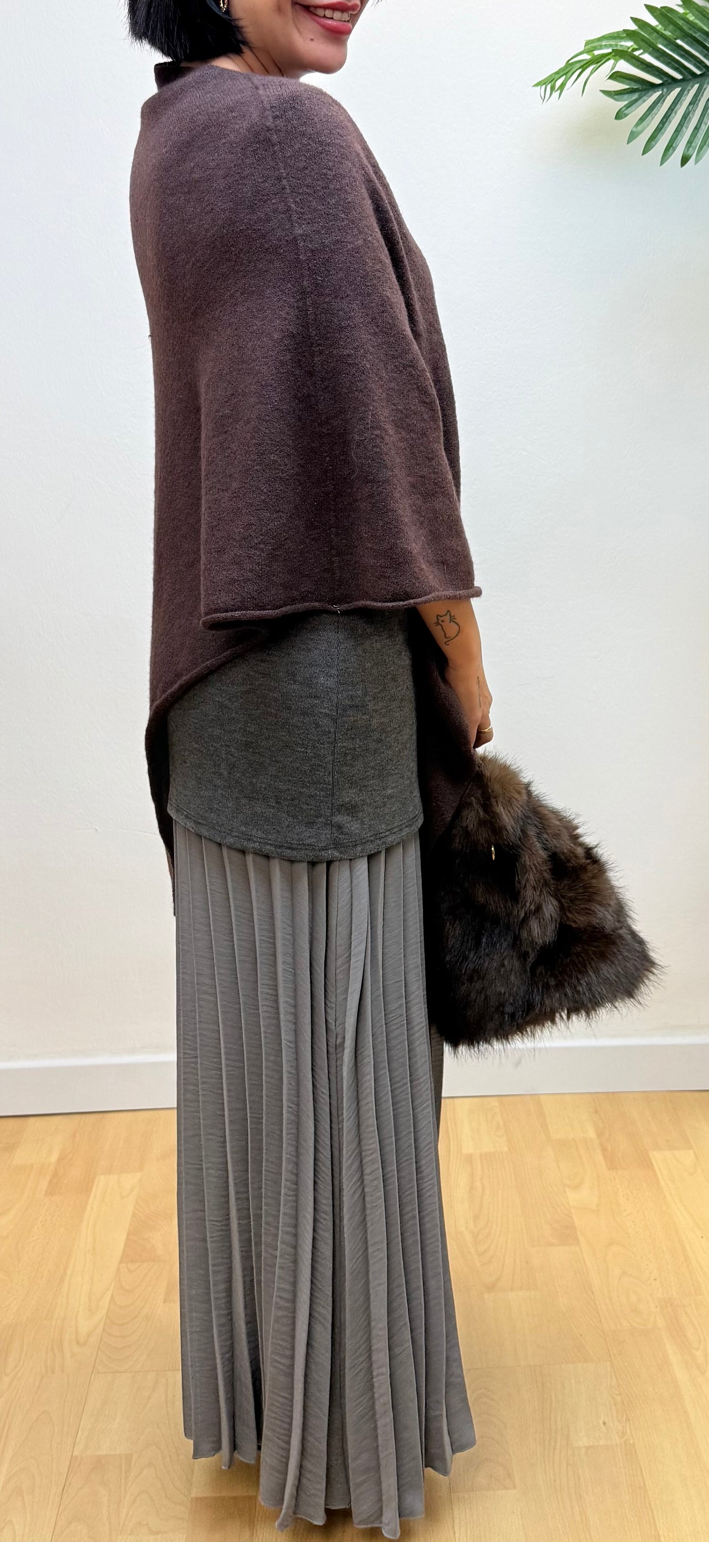 Capa de punto chocolate