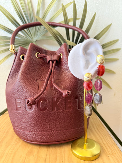 Bolso Bombonera burdeos oscuro