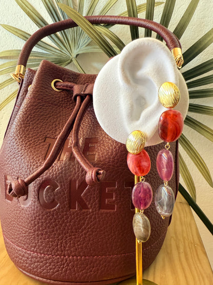 Pendientes Bolitas malva