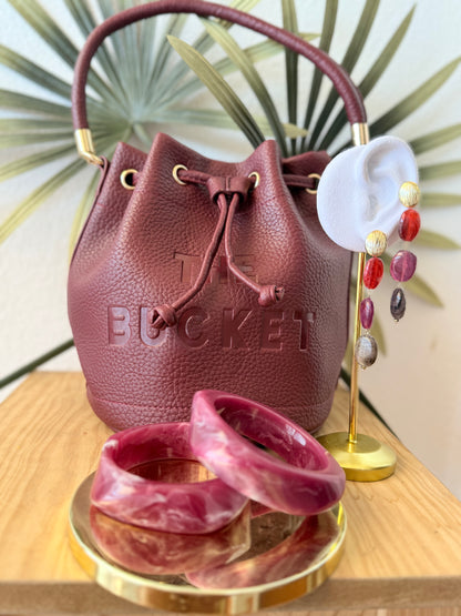 Bolso Bombonera burdeos oscuro