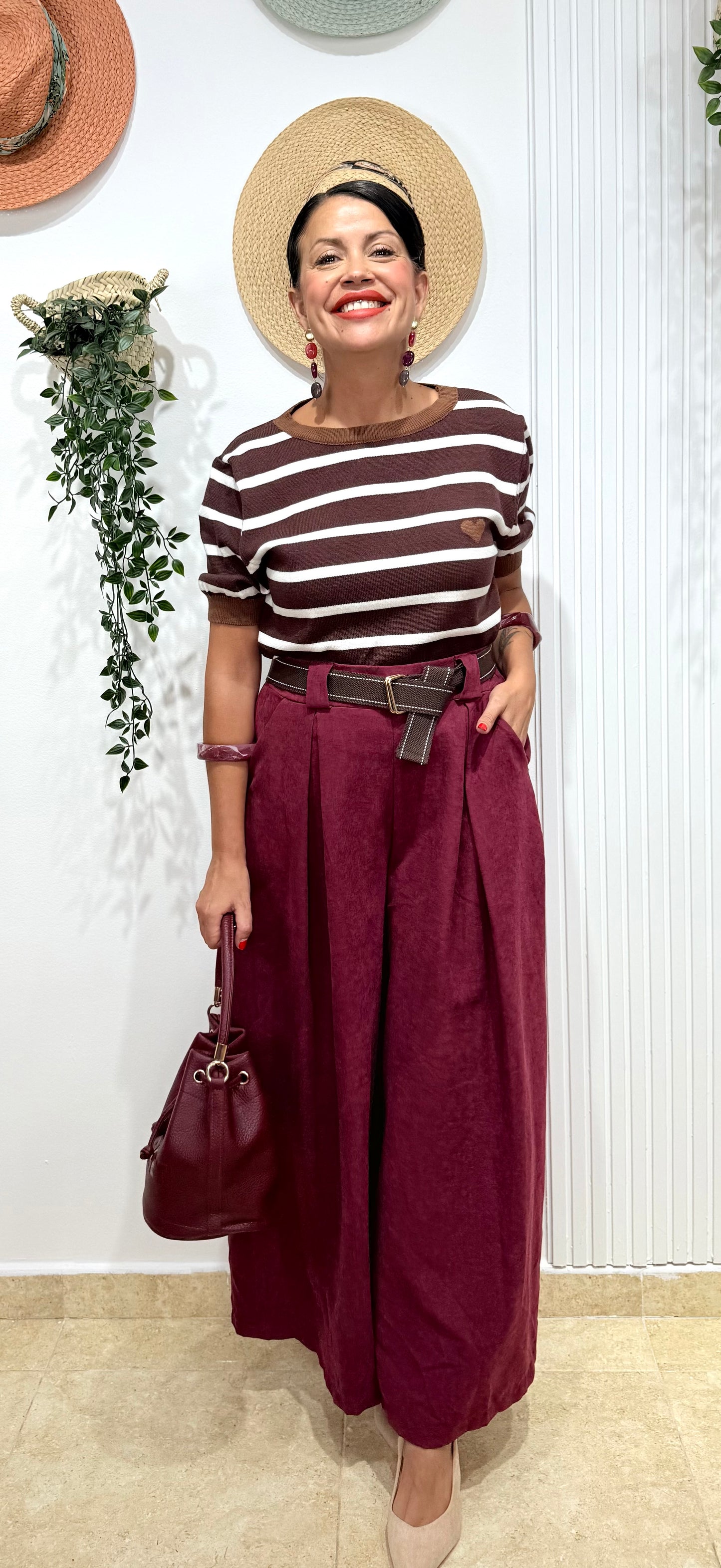 Jersey marinero chocolate- beige