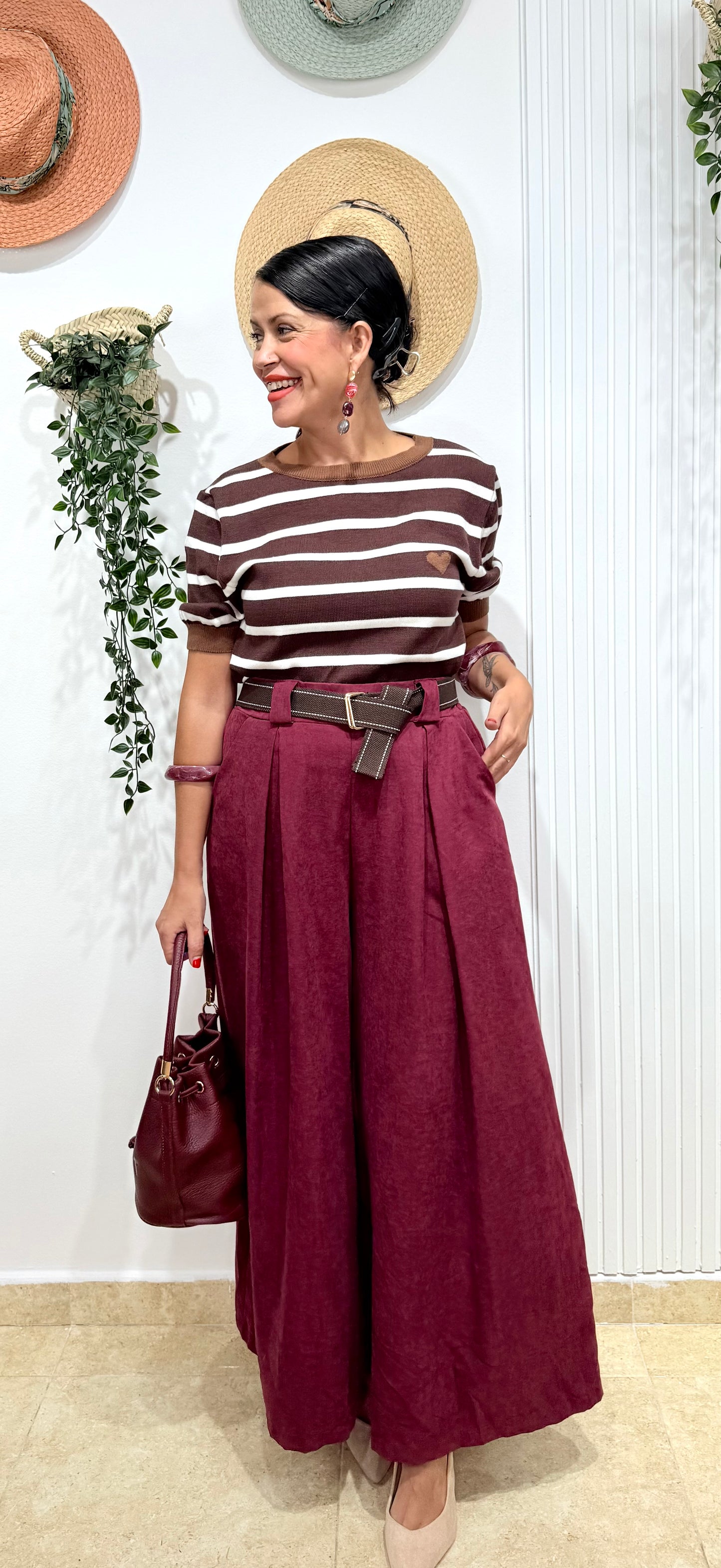 Jersey marinero chocolate- beige