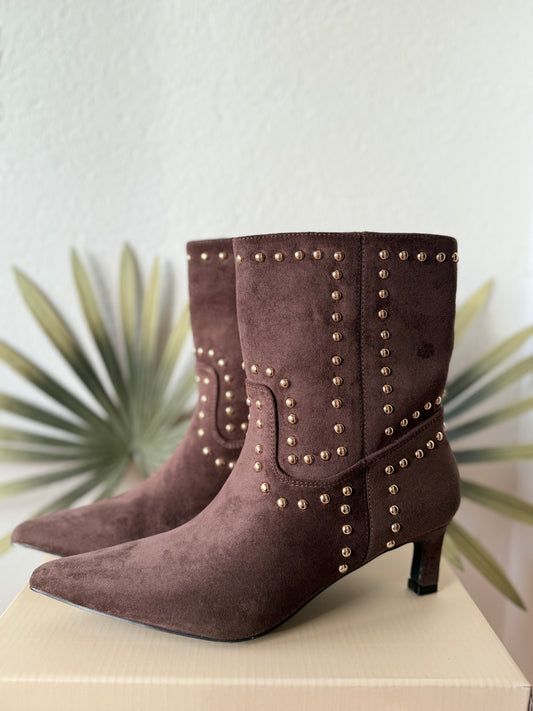 Botin Antelina tachas  chocolate