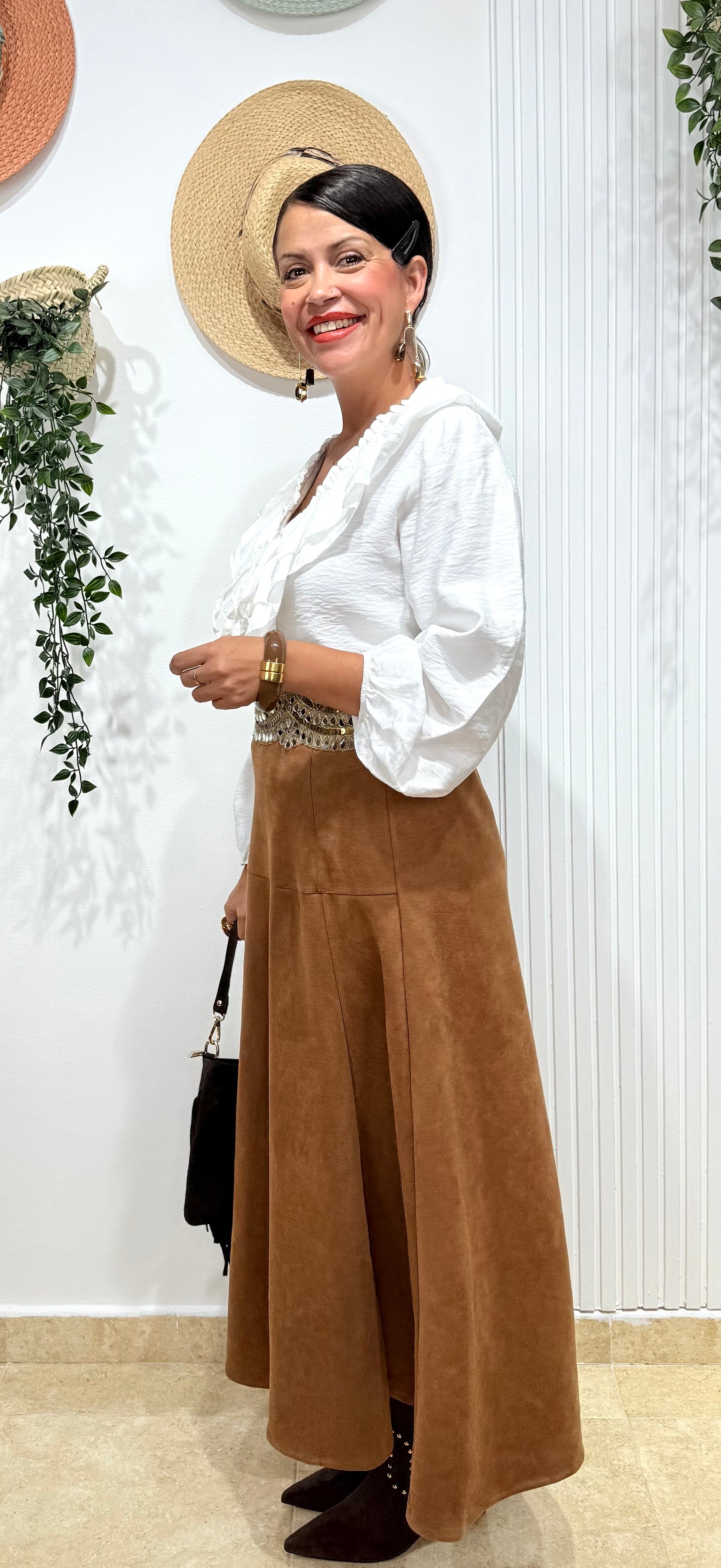 Camisa volantes blanca