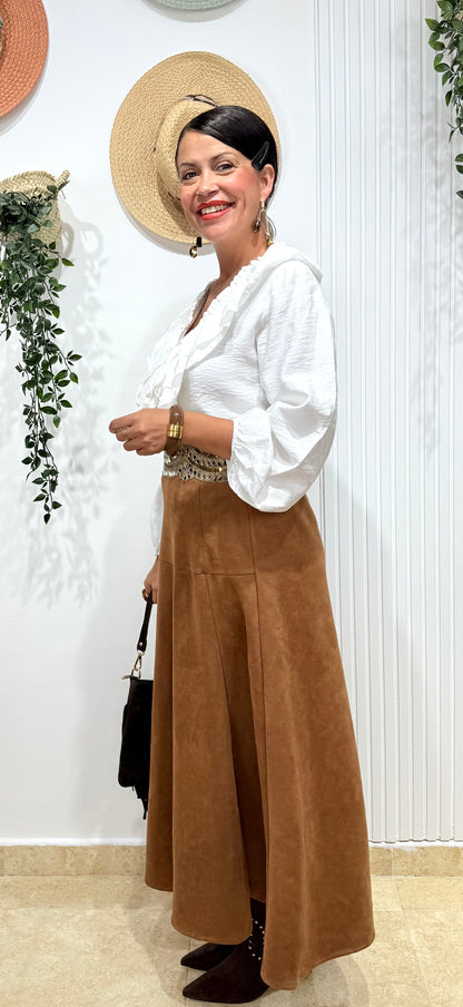 Camisa volantes blanca