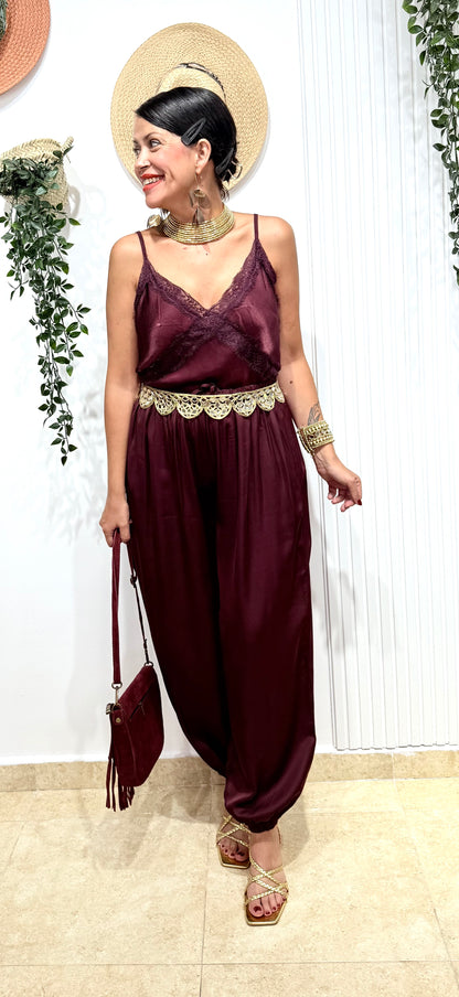 Top lencero burdeos AMY