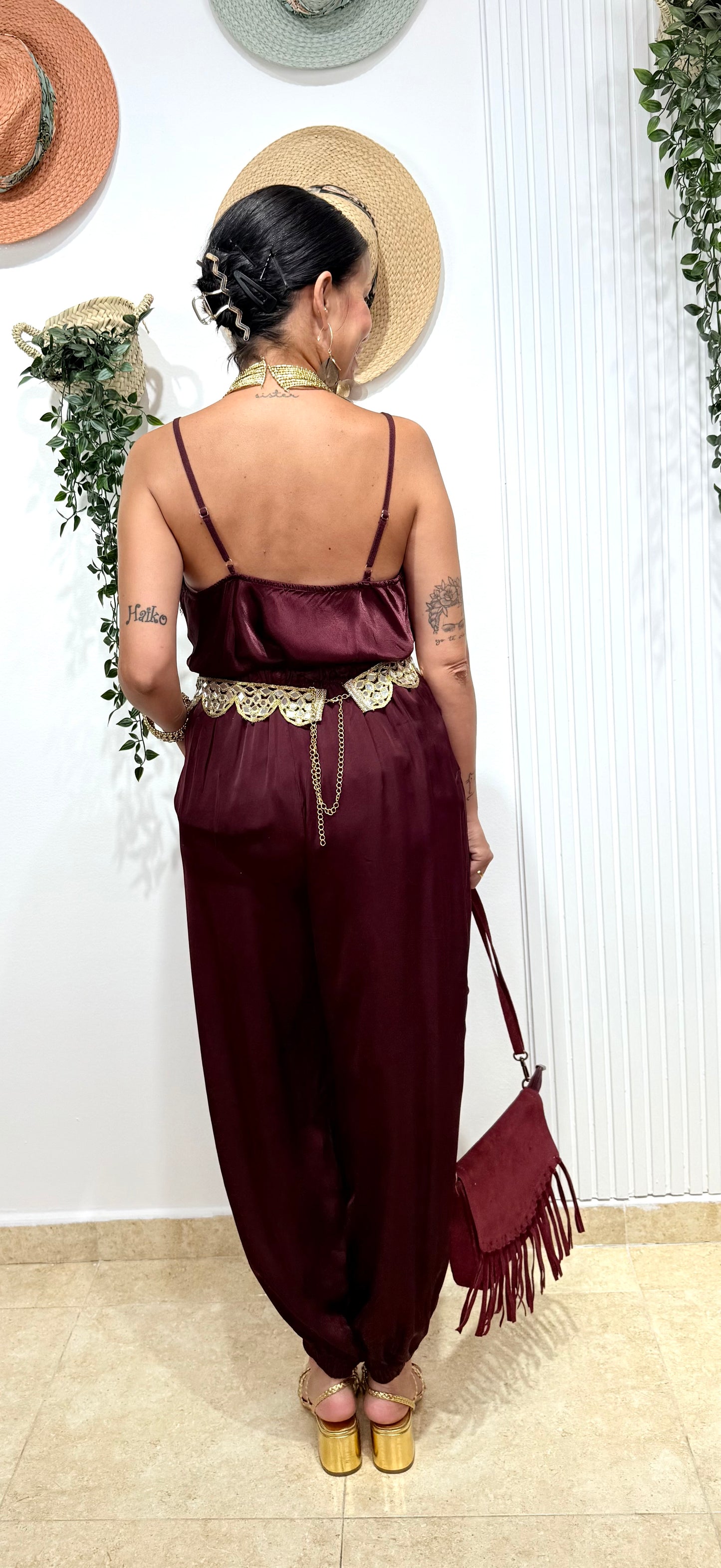 Top lencero burdeos AMY