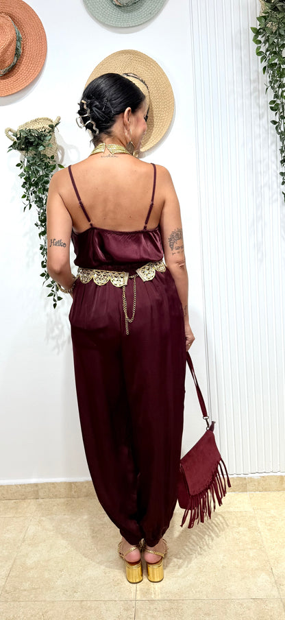 Top lencero burdeos AMY