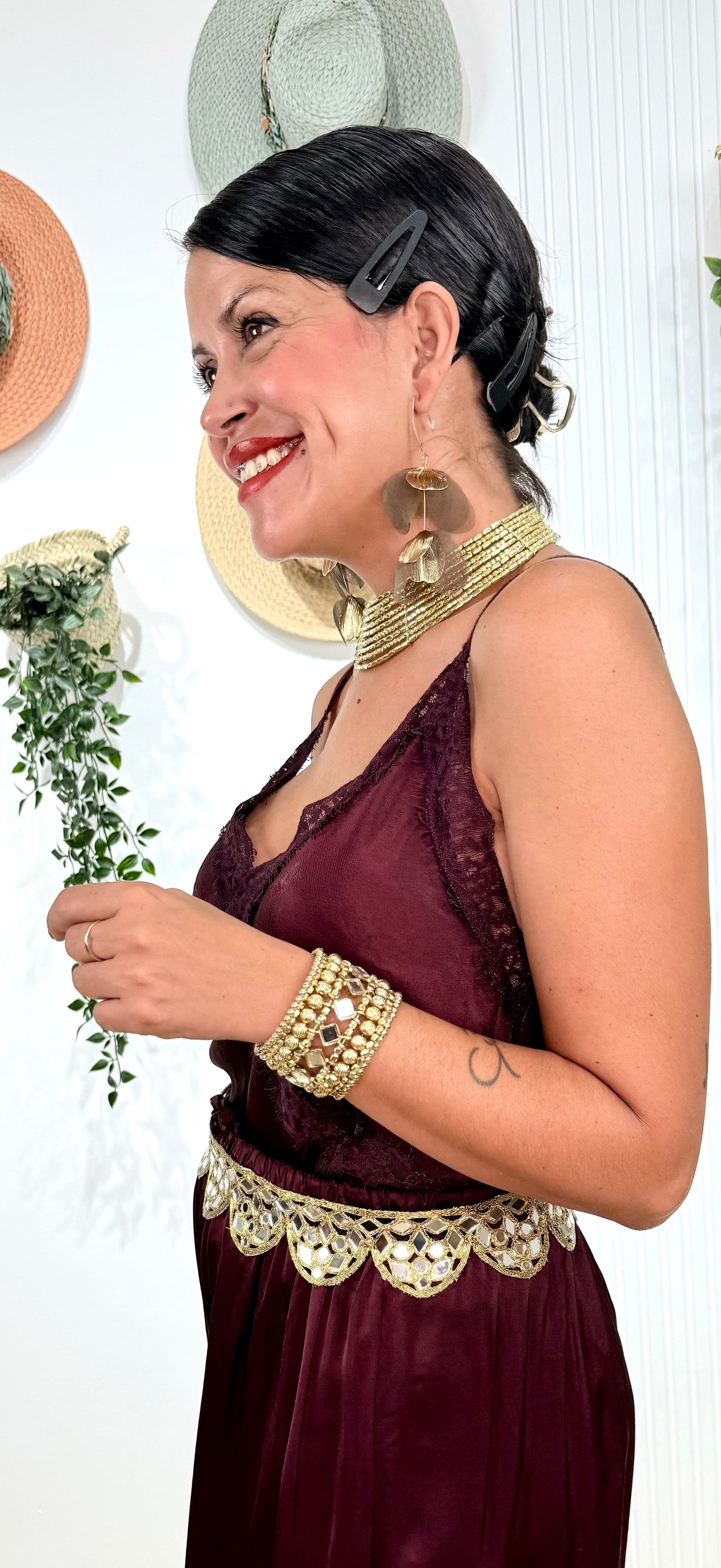 Top lencero burdeos AMY