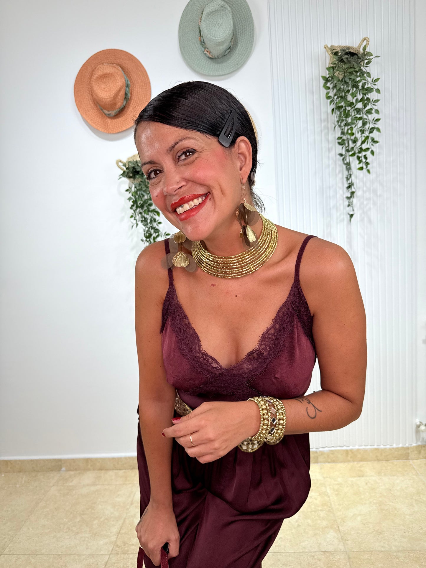 Top lencero burdeos AMY