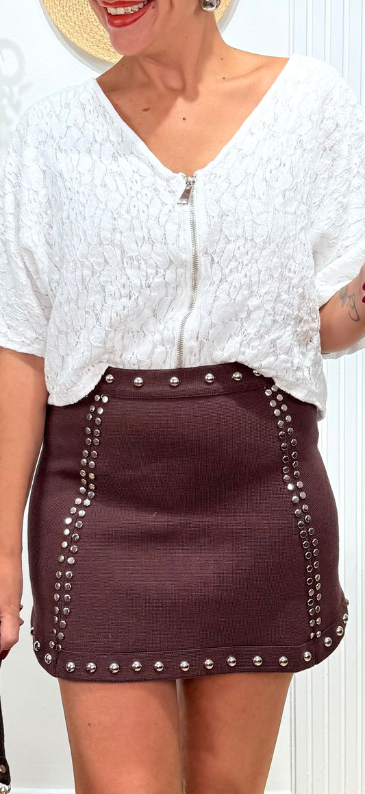 Bomber lentejuelas blanca