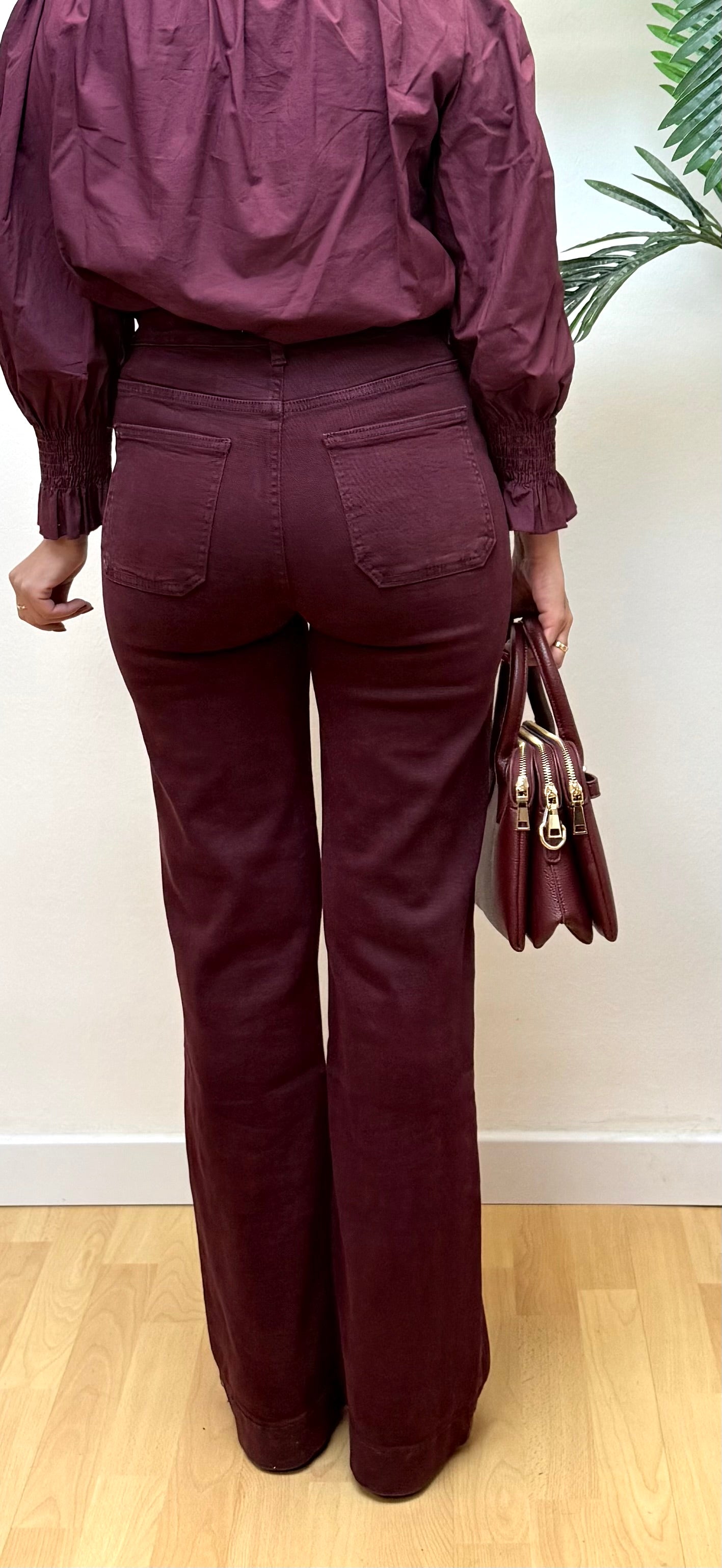 Jeans flare burdeos Elsa