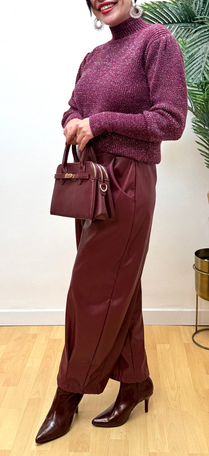 Jersey brillis Olivia burdeos