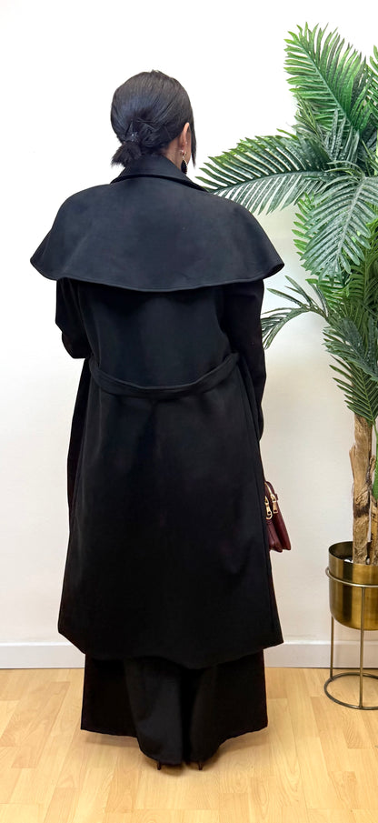 Abrigo Romina negro capa Antelina