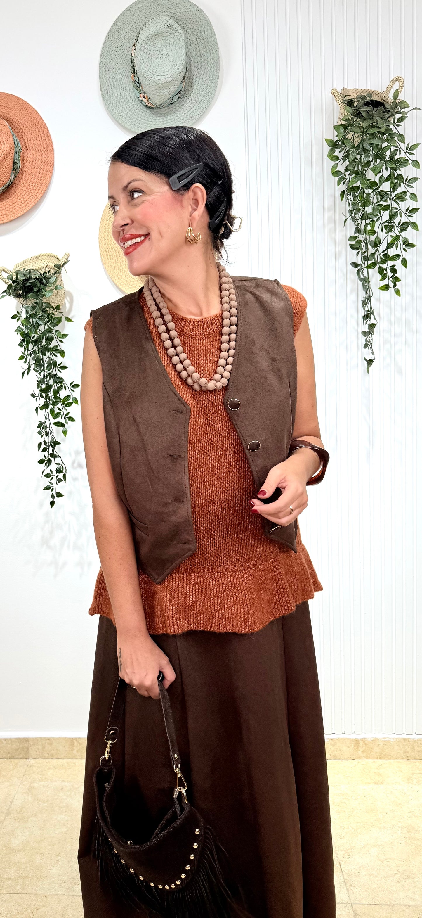 Conjunto antelina chocolate
