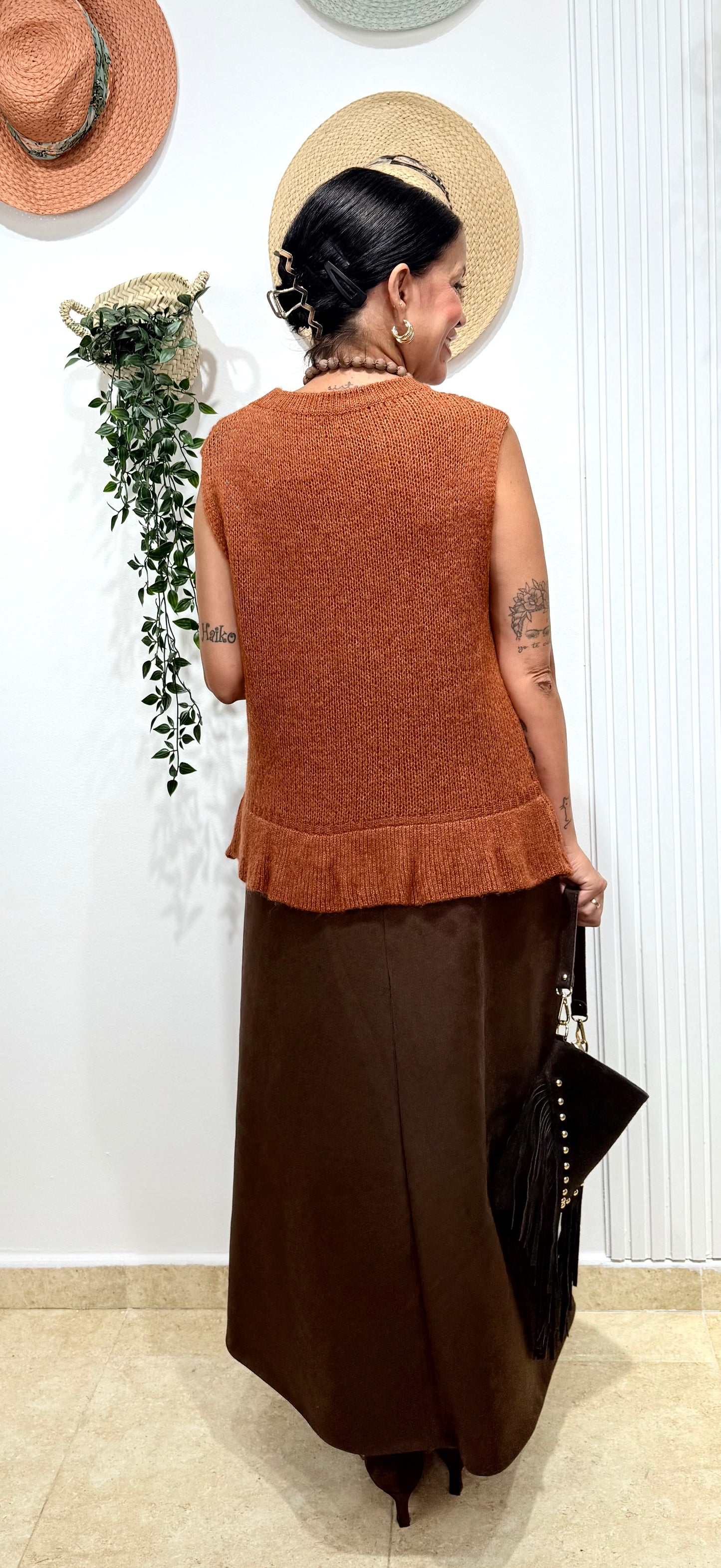 Jersey naranja  volantes