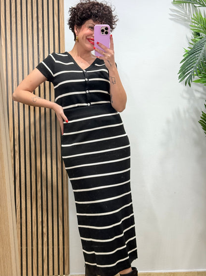 Conjunto rayas negro