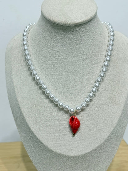 Collar Perlas caracola