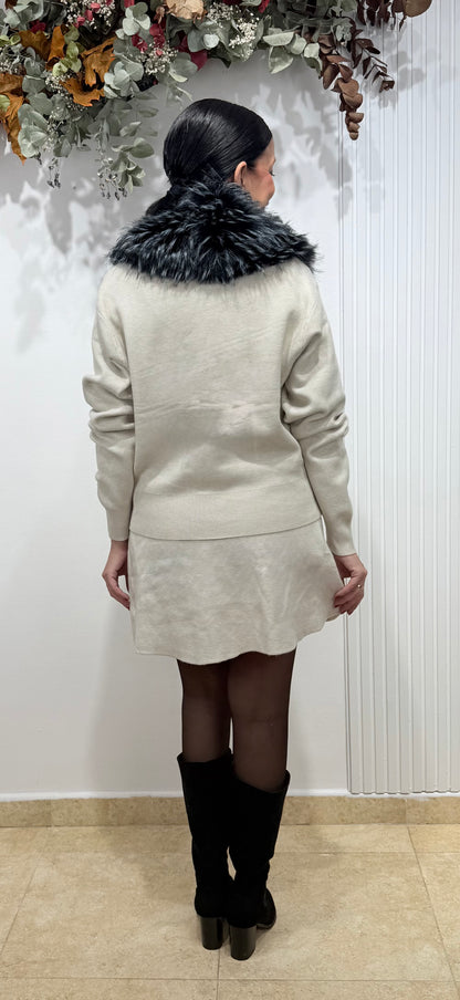 Conjunto punto beige