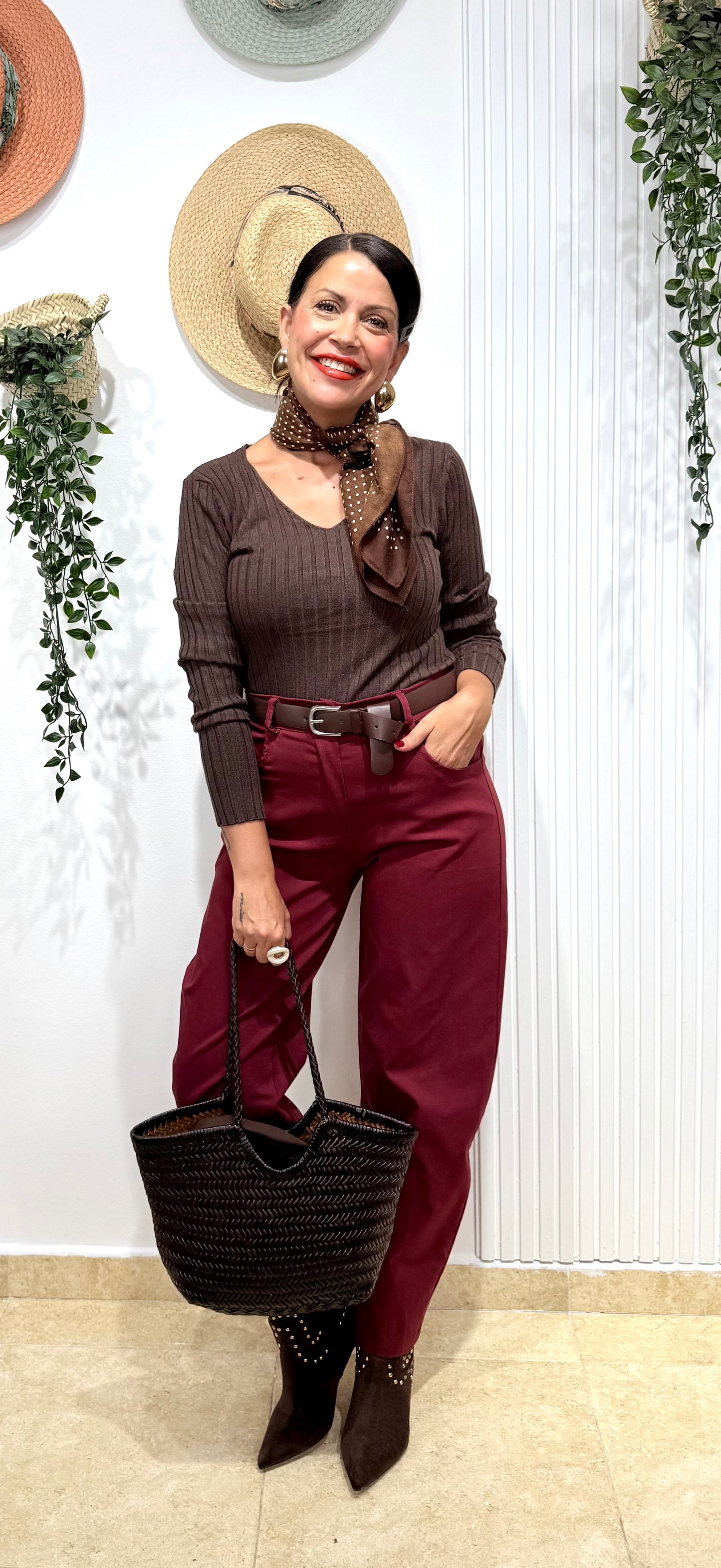 Pantalón ballon BURDEOS