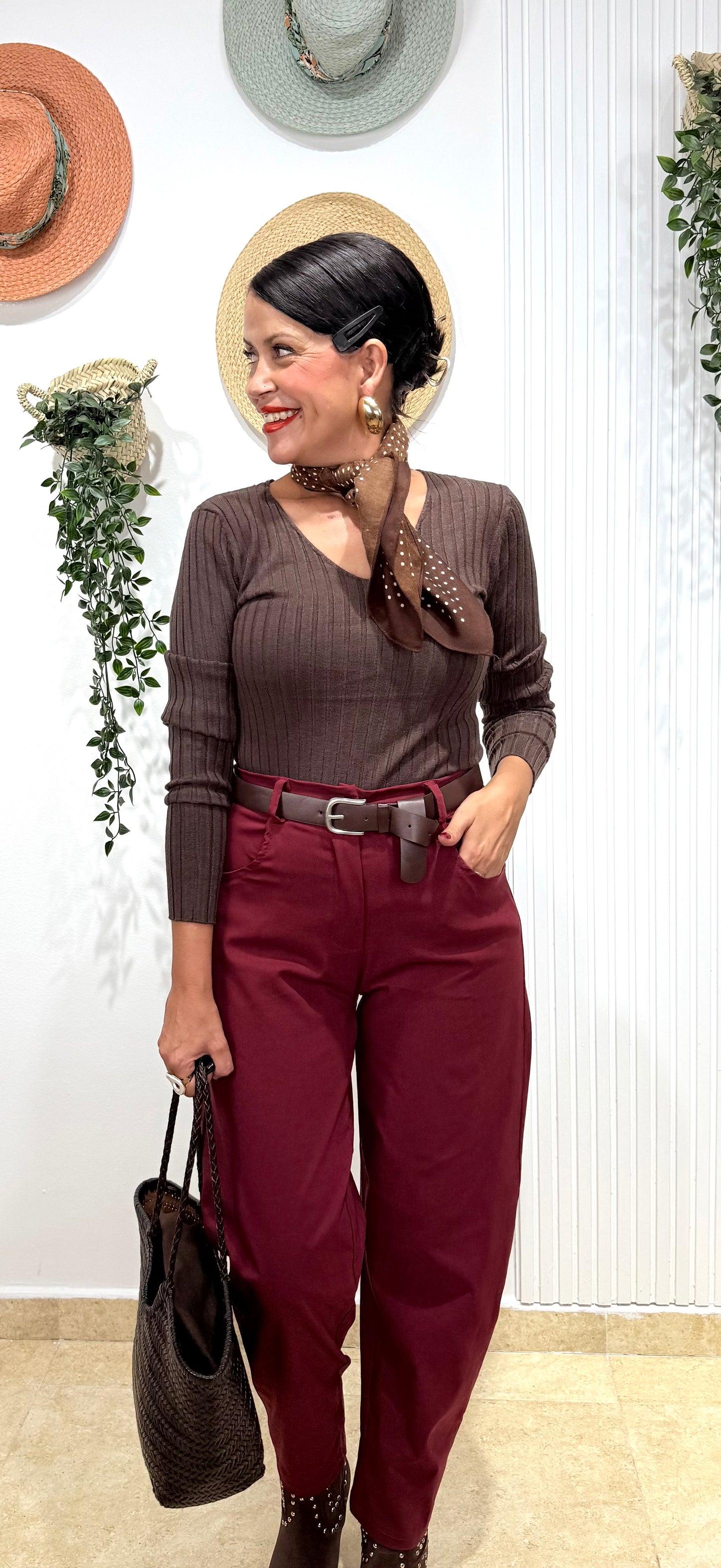 Pantalón ballon BURDEOS