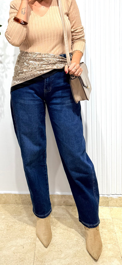 Jeans ballon azul oscuro