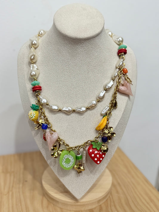 Collar doble tutti frutti
